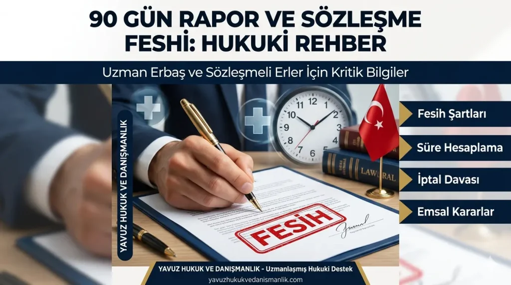 90 gün rapor nedeniyle sözleşme feshi rehberi kapak görseli - Yavuz Hukuk ve Danışmanlık